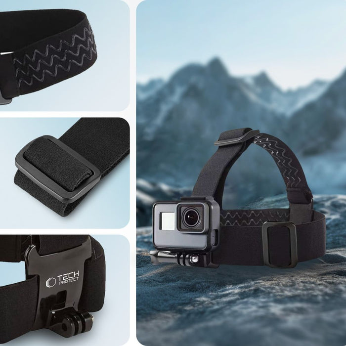 Tech-Protect GA100 Head Mount for GoPro / DJI - black