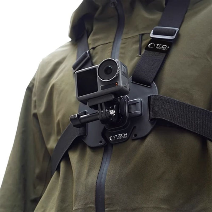 Tech-Protect GA100 Chest Mount for GoPro / DJI - Black