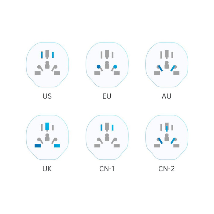 Tech-Protect Universal Travel Adapter to EU - white