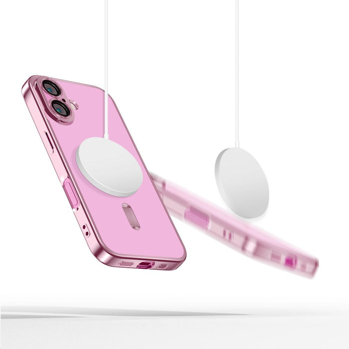 Tech-Protect MagFlex MagSafena iPhone 16 Case - Clear / Pink