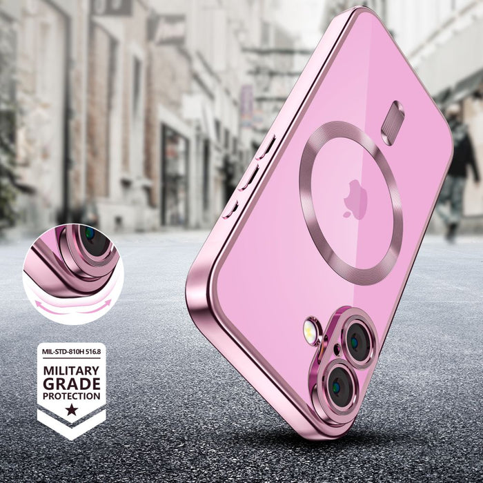 Tech-Protect MagFlex MagSafena iPhone 16 Case - Clear / Pink