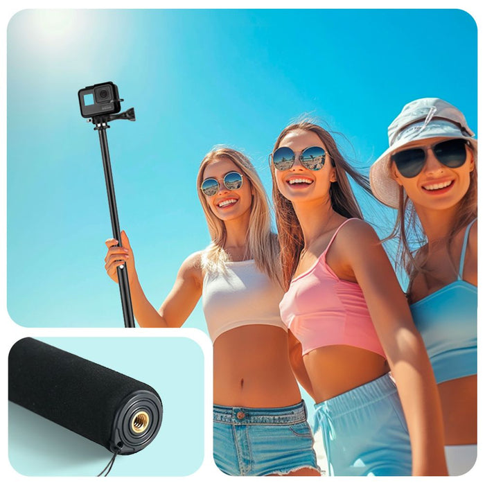 Tech-Protect GA100 Monopad &amp; Selfie Stick for GoPro / DJI - Black