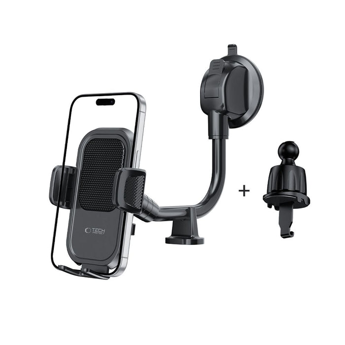 Tech-Protect V8 Car Holder for Dashboard, Windshield or Air Vent Mount - Black