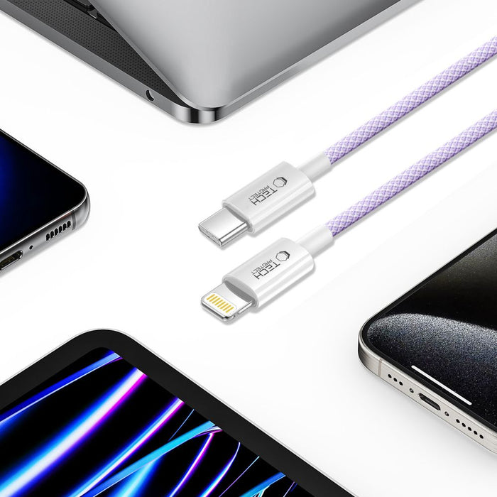 Tech-Protect Ultraboost Lite Lightning Cable PD60W/3A 2m - Purple