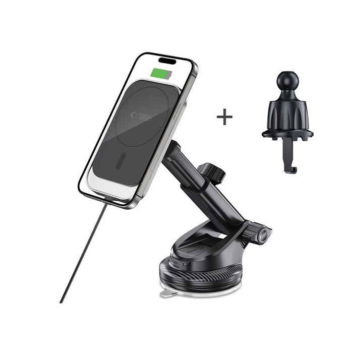 Tech-Protect MM15W-V9 Car Holder with MagSafe for Dashboard and Air Vent 15W - Black
