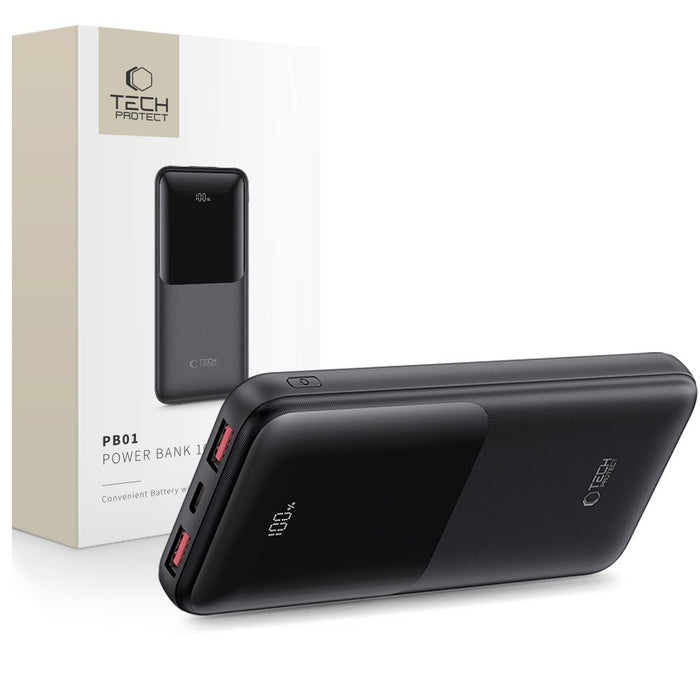 Powerbank Tech-Protect PB01 10000mAh 22.5W - black
