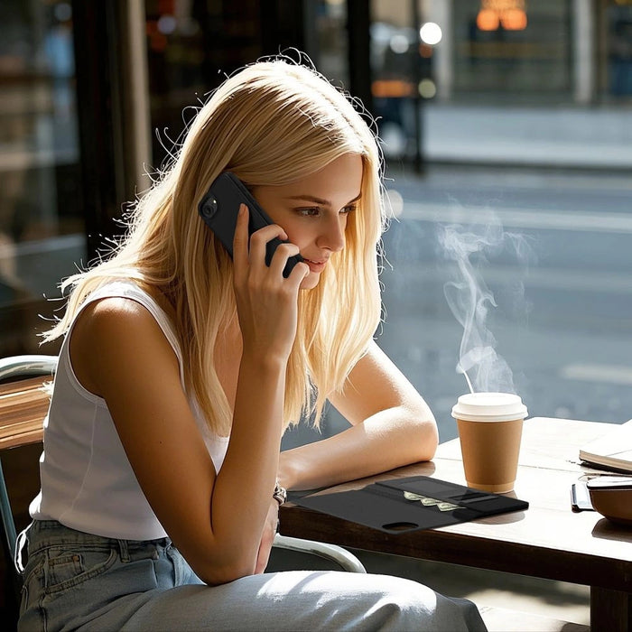 Tech-Protect Wallet MagSafe iPhone 16e Case - Matte Black