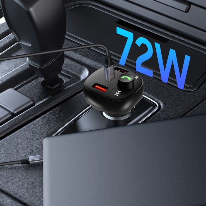 Tech-Protect CC06 3-port PD72W car charger with transmitter - black