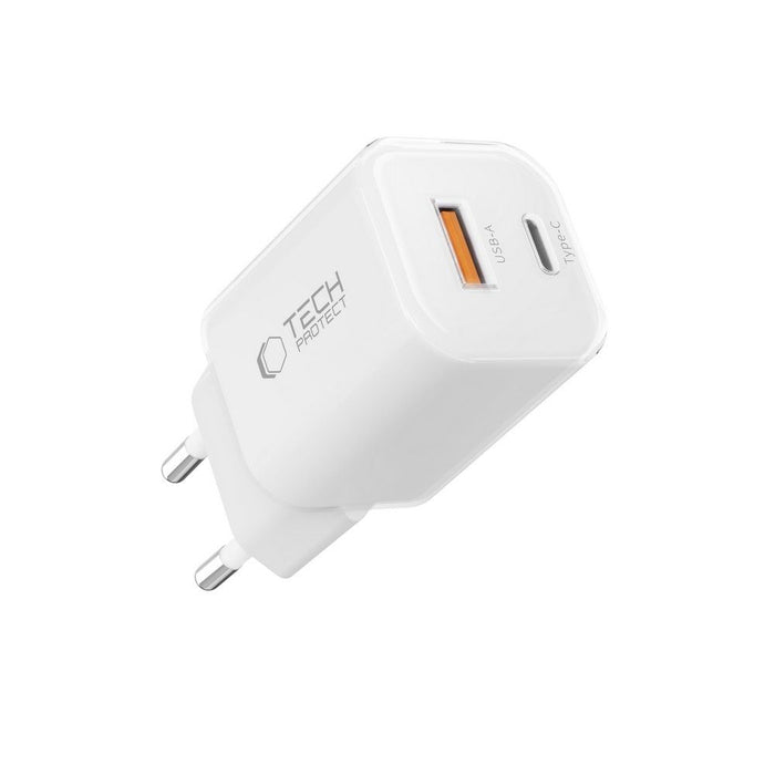 Tech-Protect NCM33W 2-port PD33W/QC3.0 wall charger - white
