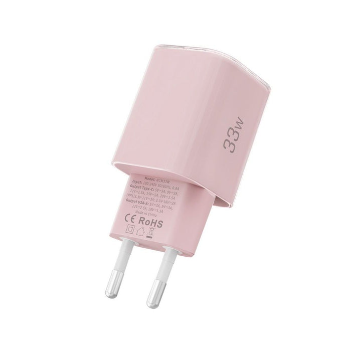 Tech-Protect NCM33W 2-port PD33W/QC3.0 wall charger - pink