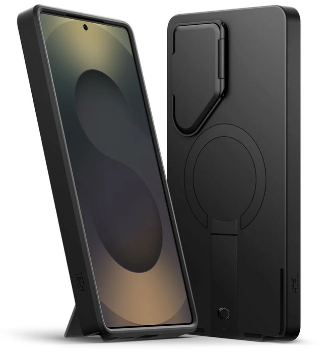 Tech-Protect Kevlar Aura MagSafe Case for Samsung Galaxy S25 Ultra - Black/Orange