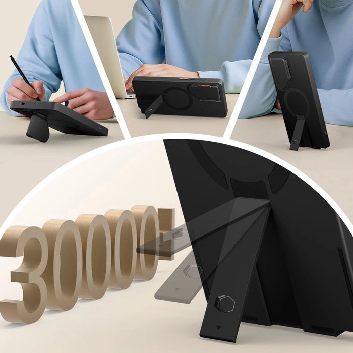 Tech-Protect Kevlar Aura MagSafe Case for Samsung Galaxy S25 Ultra - Black/Orange