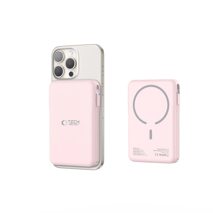 Powerbank Tech-Protect PB31 LifeMag MagSafe 10000 mAh - pink