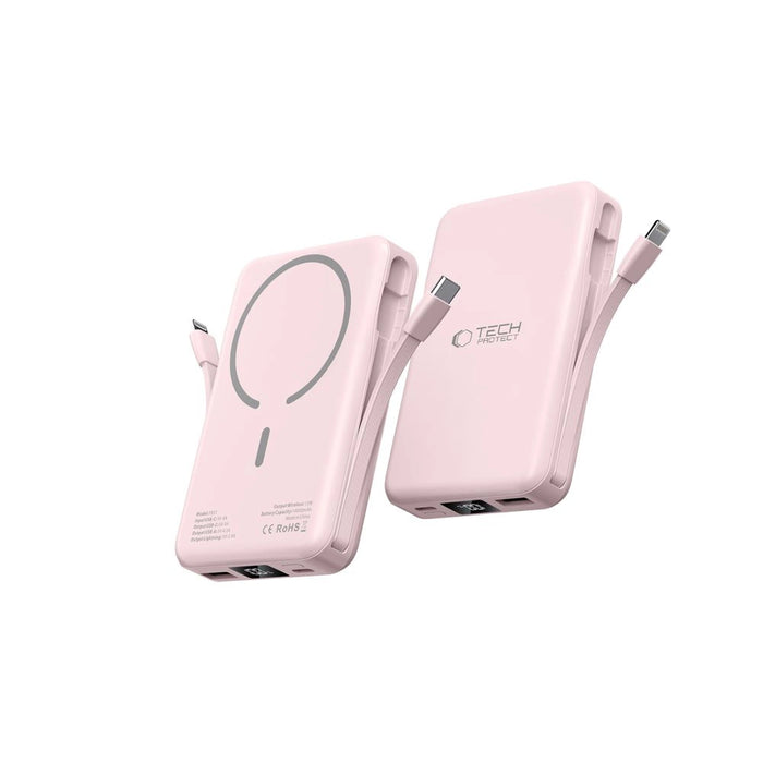 Powerbank Tech-Protect PB31 LifeMag MagSafe 10000 mAh - pink