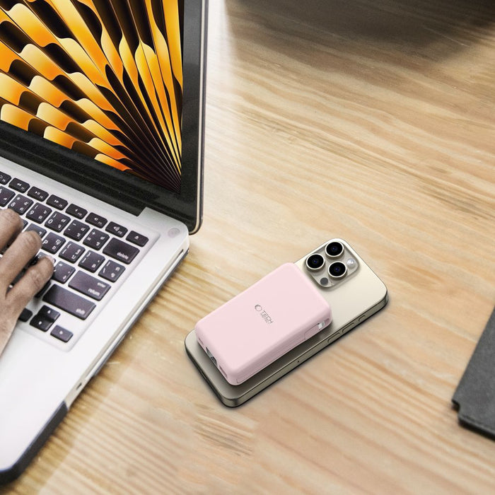 Powerbank Tech-Protect PB31 LifeMag MagSafe 10000 mAh - pink
