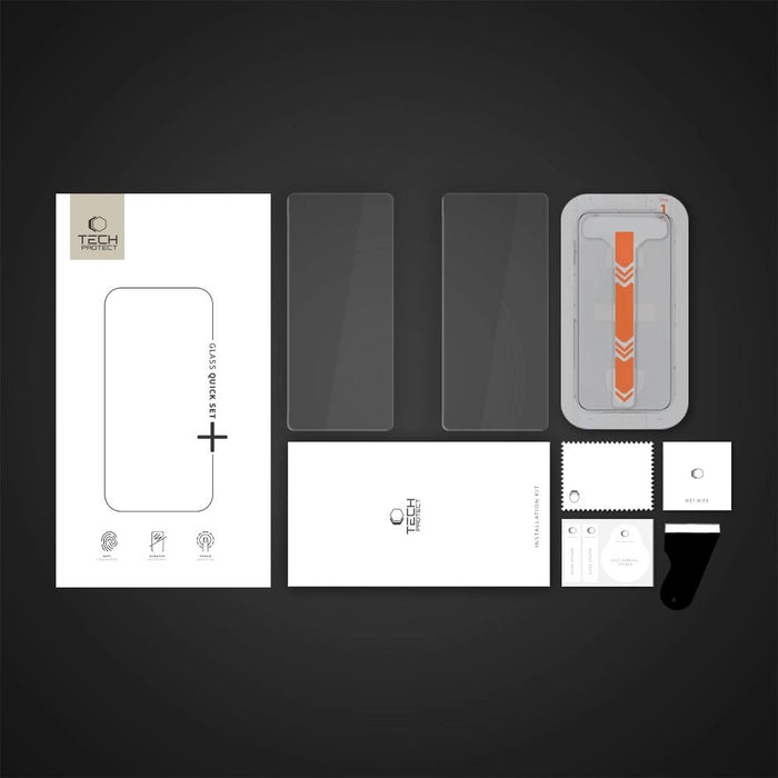 Tech-Protect Quick Set+ Tempered Glass for Samsung Galaxy S25 Ultra - Transparent