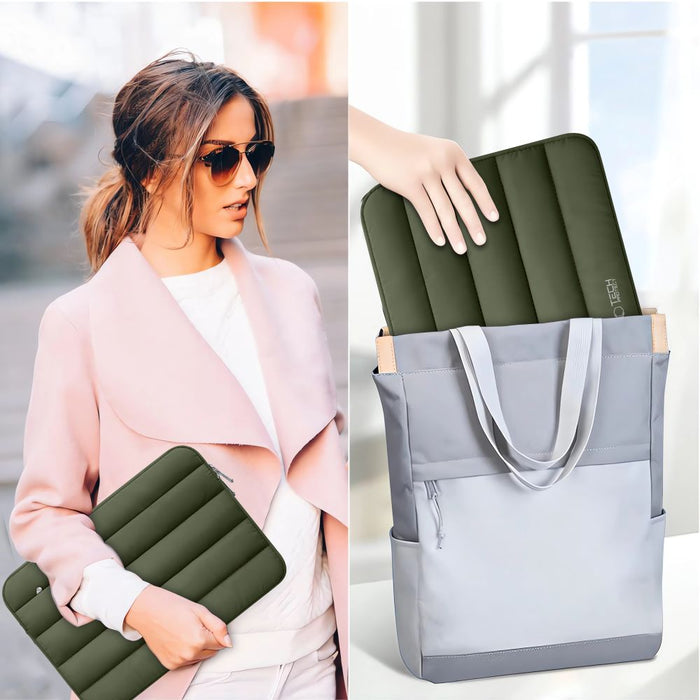 Tech-Protett Fluffy Laptop Bag 13-14 - Green