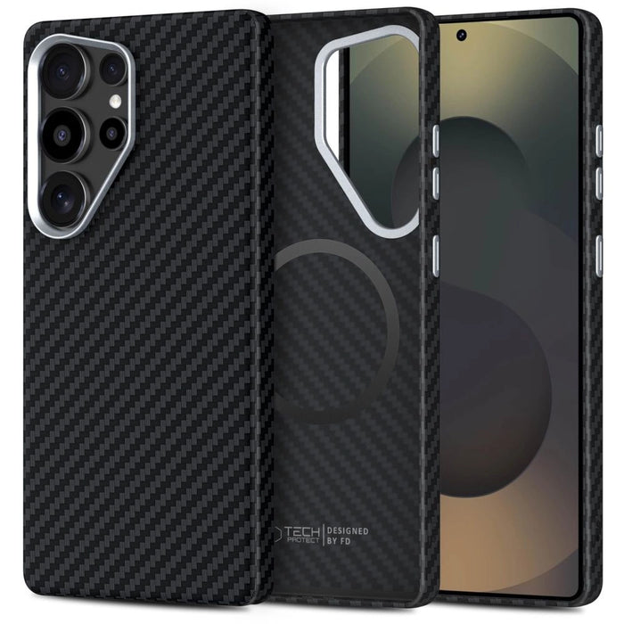 Tech-Protect Ion Carbon MagSafe Case for Samsung Galaxy S25 Ultra - Black