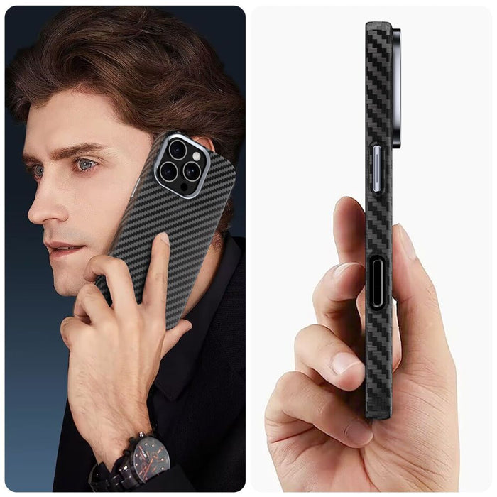 Tech-Protect Ion Carbon MagSafe Case for Samsung Galaxy S25 Ultra - Black