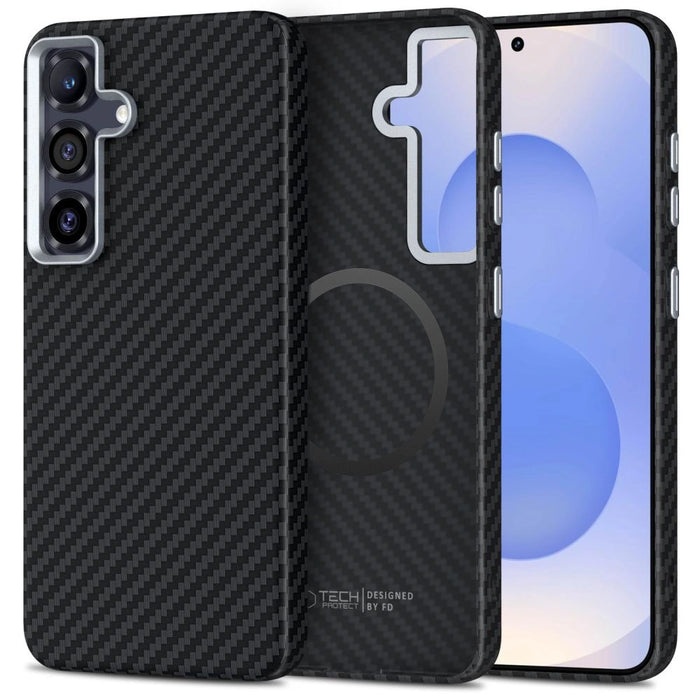 Tech-Protect Ion Carbon MagSafe Case for Samsung Galaxy S25 - Black