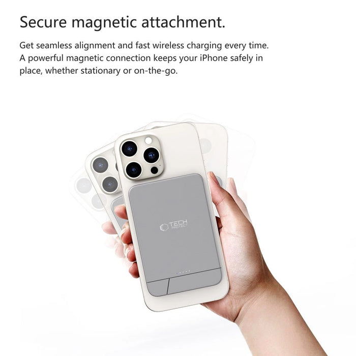 Powerbank Tech-Protect PB14 LifeMag MagSafe 10000 mAh - gray