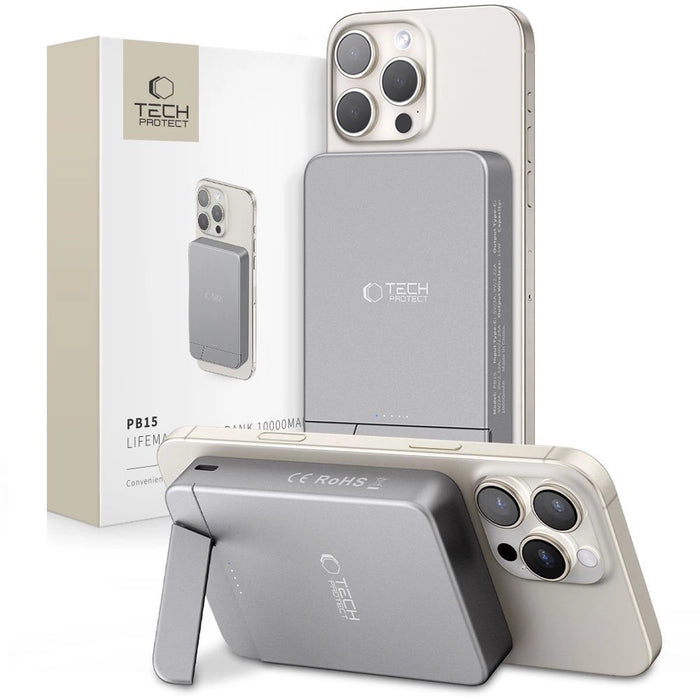 Powerbank Tech-Protect PB14 LifeMag MagSafe 10000 mAh - gray