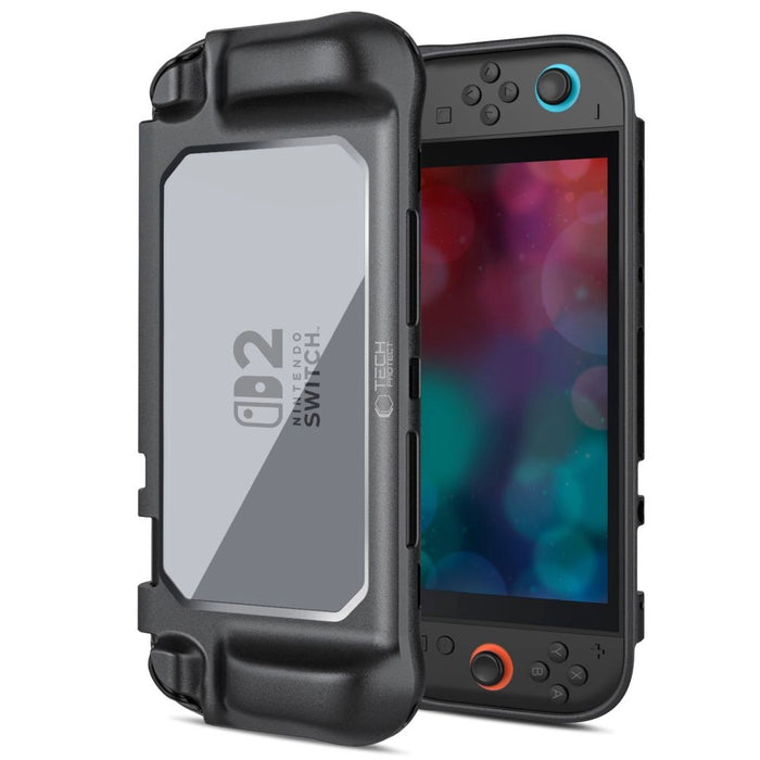 Tech-Protect MagMat Case for Nintendo Switch 2 - Black and Transparent