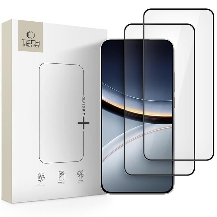 Tech-Protect Glass Fit+ 2-pack tempered glass for Xiaomi Poco F7 5G - black