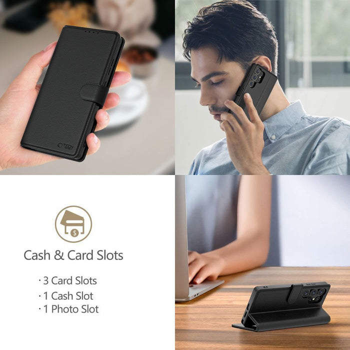 Tech-Protect Wallet Case for Motorola Moto G86 5G - Black