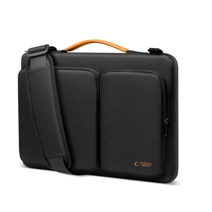 Tech-Protect Defender Bag for Laptop 13-14 - Black and Orange