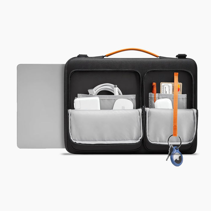Tech-Protect Defender Bag for Laptop 13-14 - Black and Orange