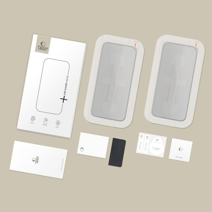 Tech-Protect Quick Set Spy+ Privacy Glass 2-pack for iPhone 16 Pro