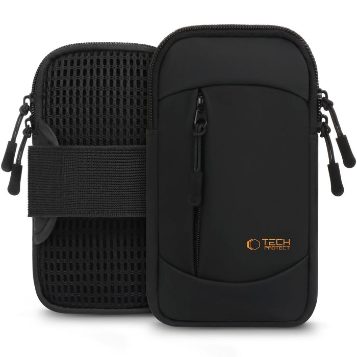 Tech-Protect M6 Universal Sport Armband - Black and Orange