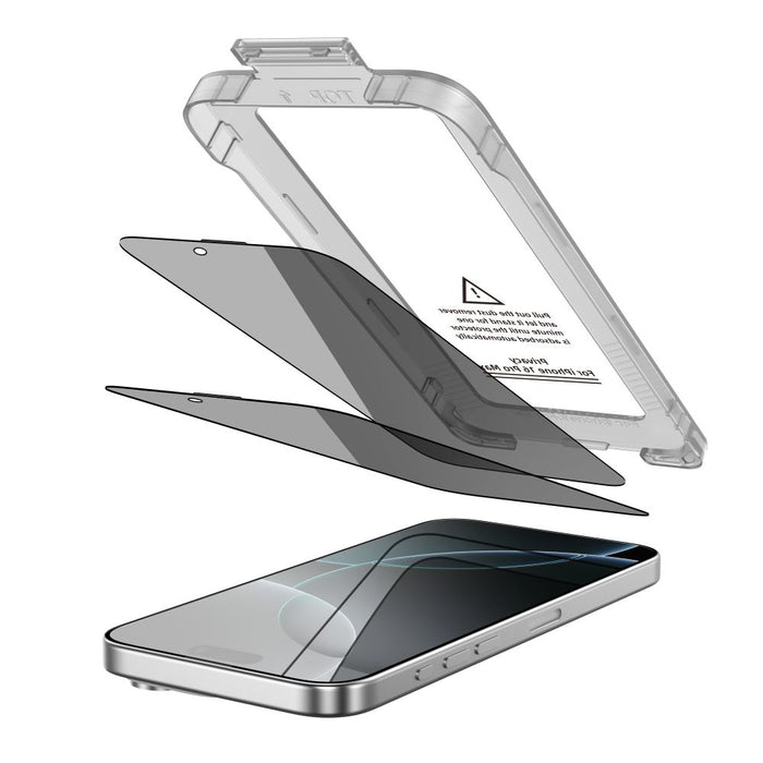 Tech-Protect Quick Set Spy+ Privacy Glass 2-pack for iPhone 16 Pro Max