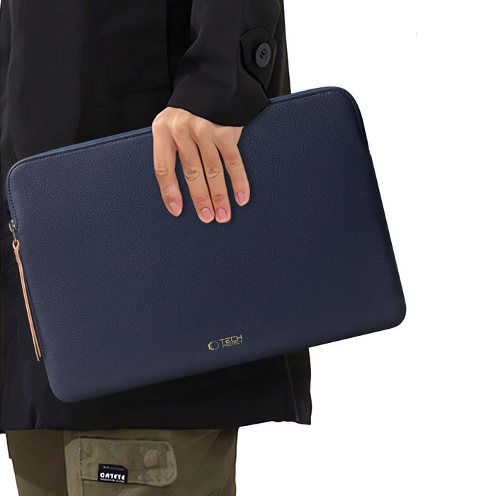 Tech-Protect Fleece Laptop Bag 15-16 - Navy Blue