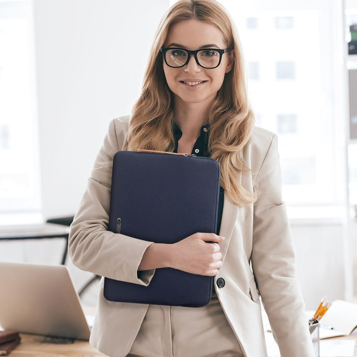Tech-Protect Fleece Laptop Bag 15-16 - Navy Blue