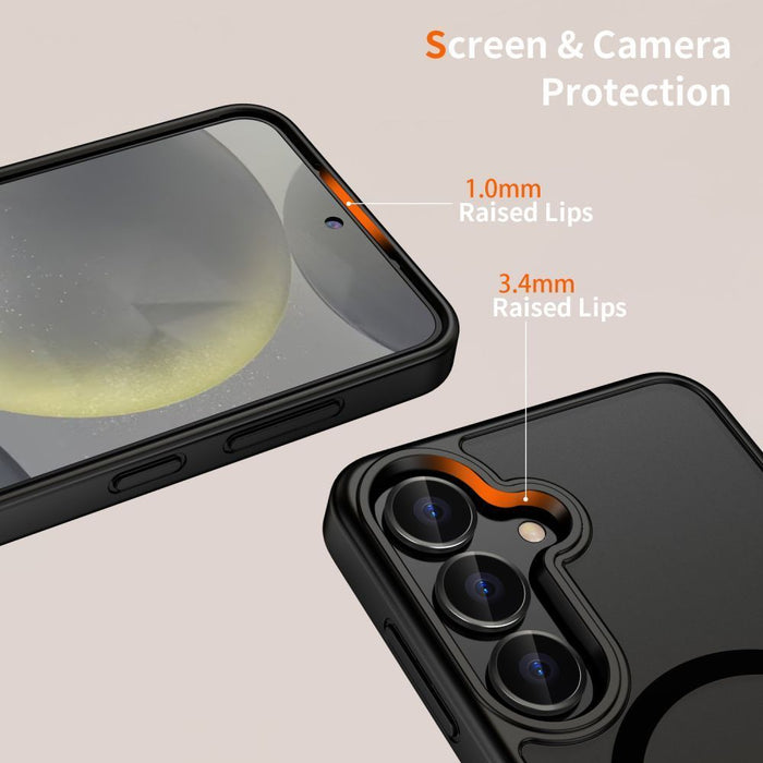 Tech-Protect MagMat MagSafe Case for Xiaomi Poco F7 5G - Black and Transparent