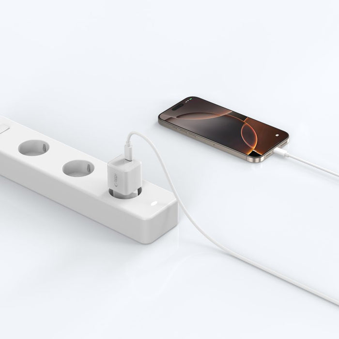Tech-Protect NCM25 USB-C PD 25W Wall Charger - White
