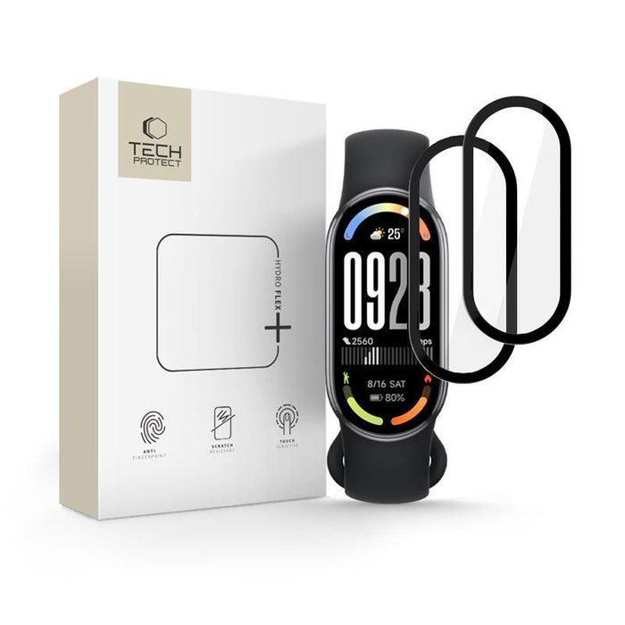 Tech-Protect Glass Flex+ 2-pack hybrid glass for Xiaomi Smart Band 10 / 10 NFC - black
