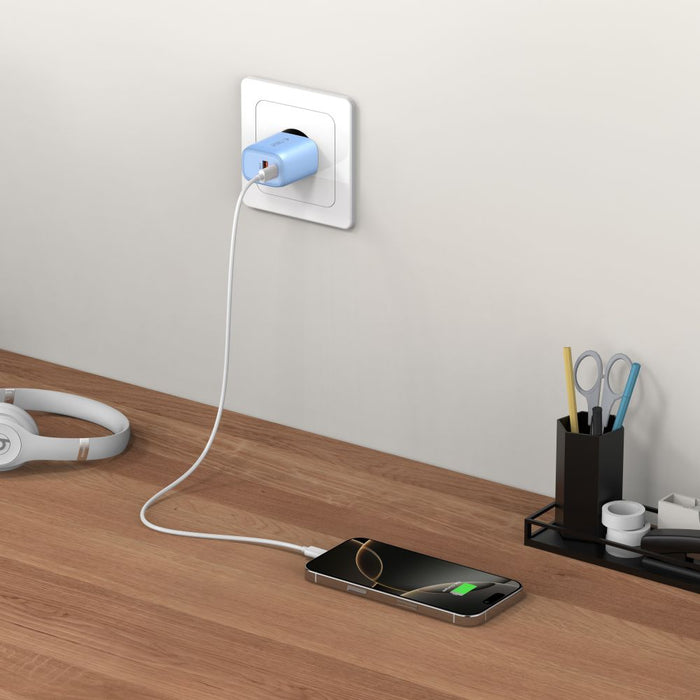 Tech-Protect NCA30 PD 30W QC3.0 USB-A / USB-C Wall Charger - Blue