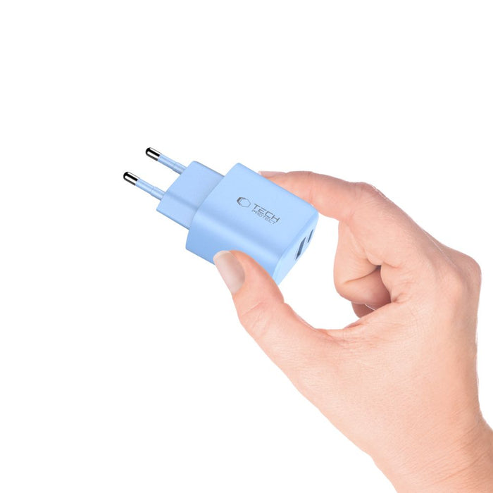 Tech-Protect NCA30 PD 30W QC3.0 USB-A / USB-C Wall Charger - Blue