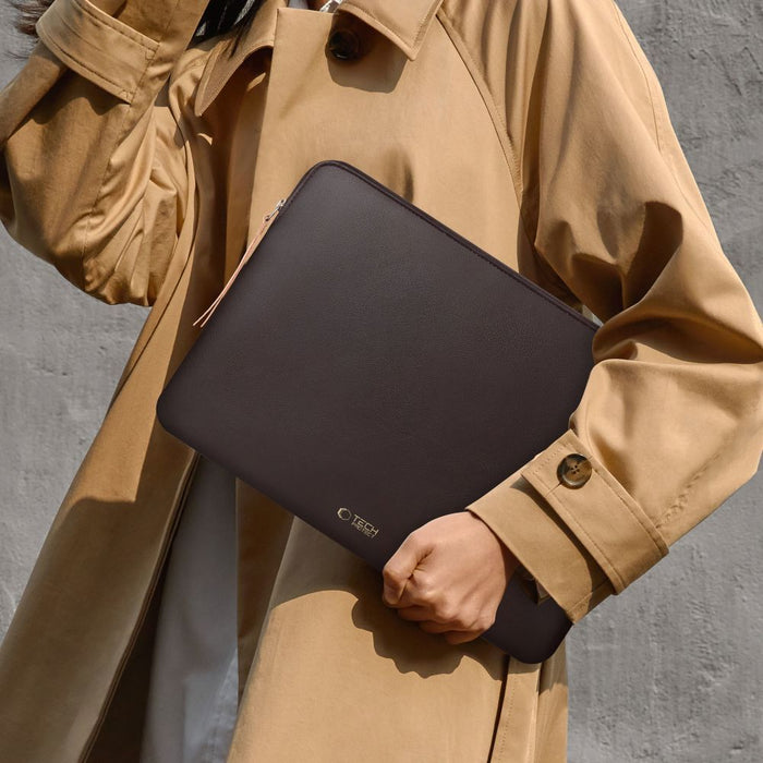 Tech-Protect Fleece Laptop Bag 13-14" - Brown