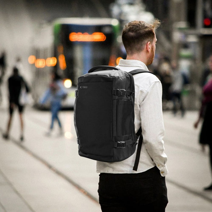 Tech-Protect Defender S40 Backpack for Ryanair &amp; Wizzar, 20L Laptop - Black