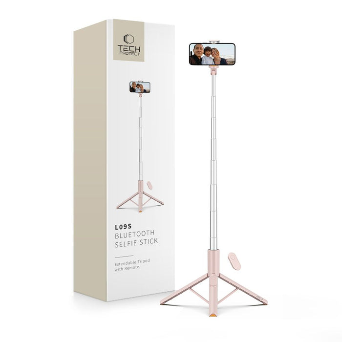 Selfie Stick Tech-Protect L09S with Tripod - Pink