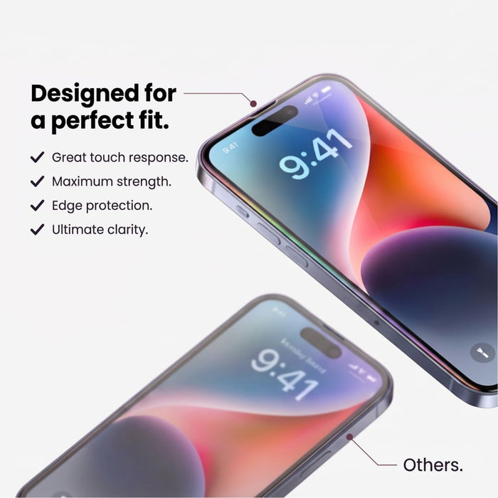 Tech-Protect Glass Fit+ 2-pack tempered glass for iPhone 16 Pro Max / 17 Pro Max - transparent
