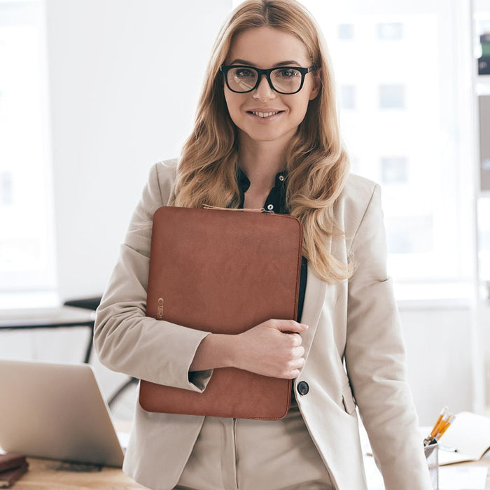 Tech-Protect Fleece Laptop Bag 13-14 - Brown