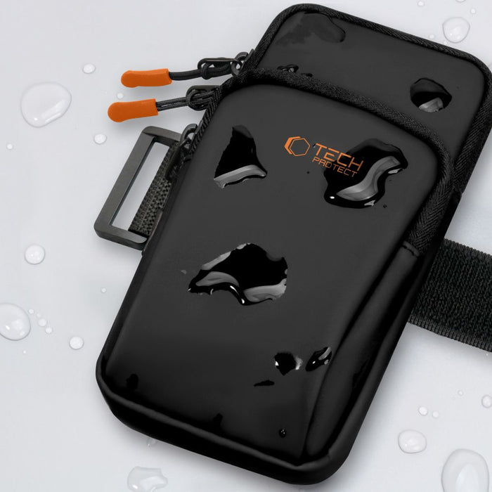 Tech-Protect M7 Universal Sport Armband Case - Black and Orange