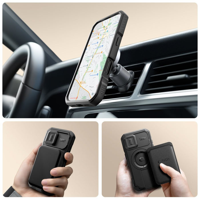 Tech-Protect Kevlar MagSafe case for iPhone 17 - black