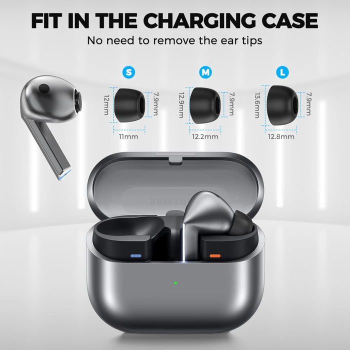 Tech-Protect Ear Tips for Samsung Galaxy Buds 3 Pro in sizes S / M / L - black (3 pcs.)