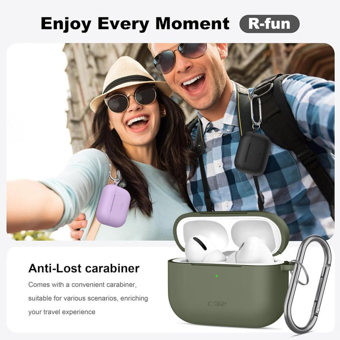Tech-Protect Silicone Hook Case for AirPods Pro - Gray